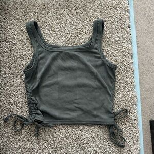 Olive green crop top